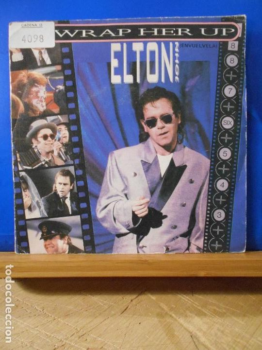 Discos de vinilo: ELTON JOHN - WRAP HER UP - SINGLE - - Foto 1