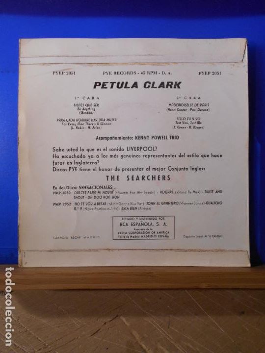Discos de vinilo: EP PETULA CLARK : TIENES QUE SER ( BY ANYTHING) - Foto 2