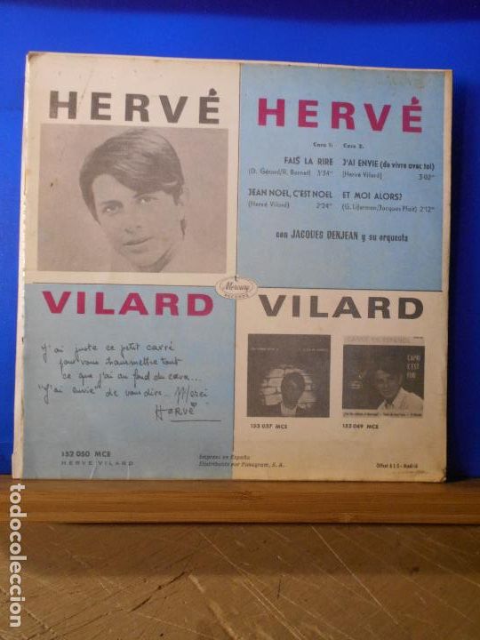 Discos de vinilo: HERVE VILARD FAIS-LA RIRE EP 1966 - Foto 2