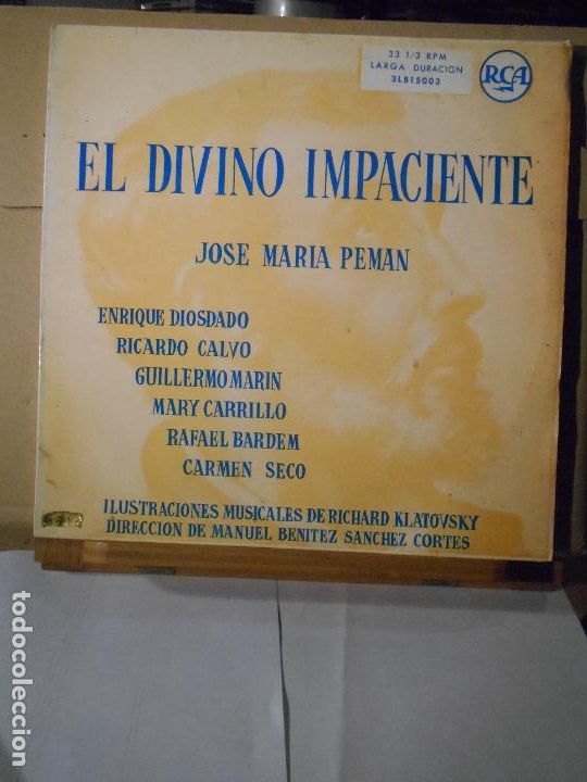 Discos de vinilo: JOSE MARIA PEMAN - EL DIVINO IMPACIENTE - - Foto 1
