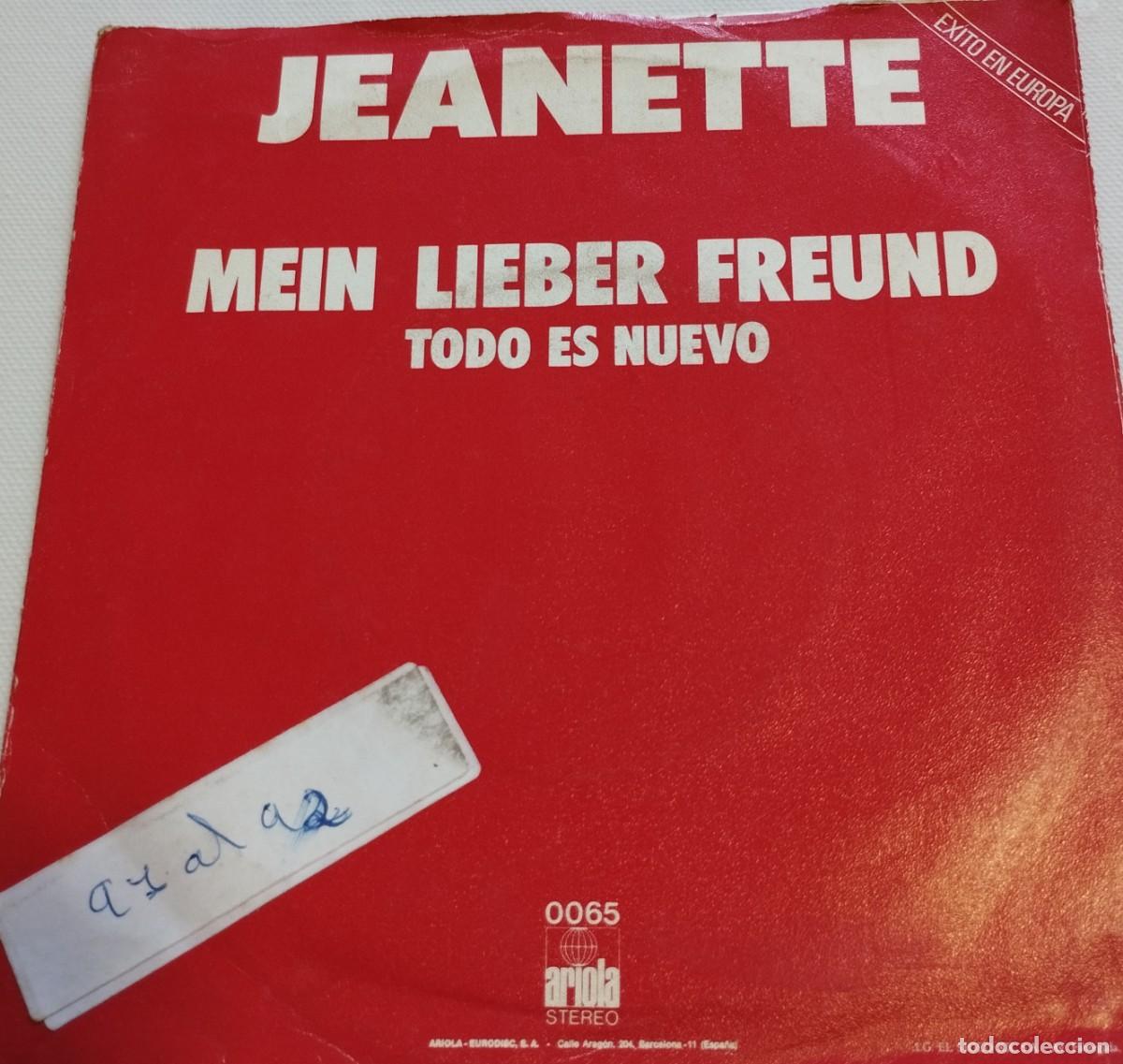 Vinyl-Schallplatten: JENETTE-MEIN LIEBER FREUND-MICKY ICH SINGE LA LA LA-ARIOLA 0065-PEDIDO MINIMO 10 euros