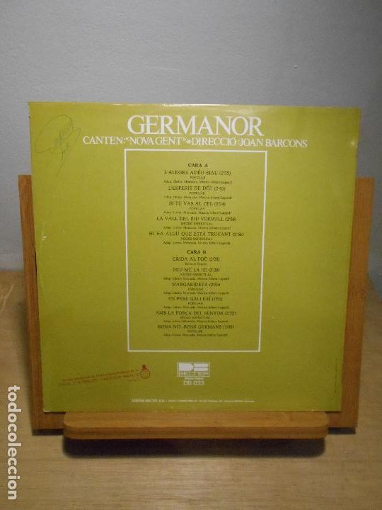 Discos de vinilo: GERMANOR - CANTEN: NOVA GENT - DIRECCIO: JOAN BARCONS - Foto 2