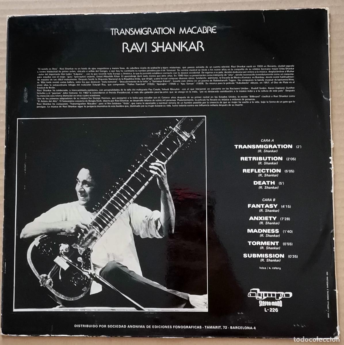 Discos de vinilo: Ravi Shankar &lrm;&ndash; Transmigration Macabre LP, Spain 1975 - Foto 2