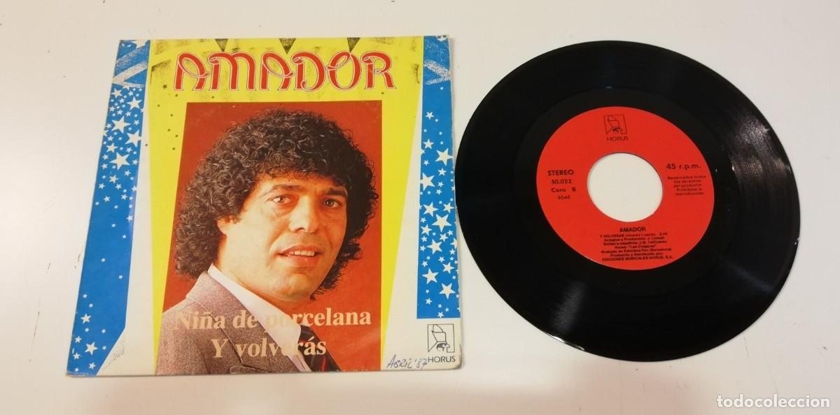 Disques de vinyle: S8-Amador - Ni&ntilde;a de Porcelana / Y Volveras - 7&rdquo;, Single- PORT VG DISC NM
