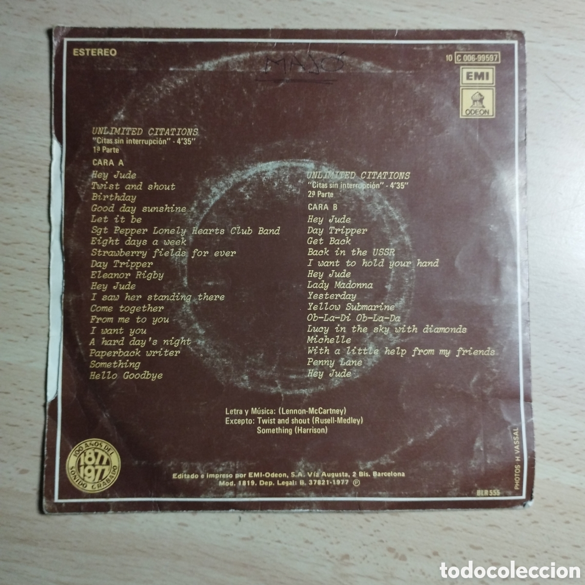 Discos de vinilo: Single 7 Caf&eacute; creme 1977 &eacute;xitos de los beatles a ritmo de disco. - Foto 2