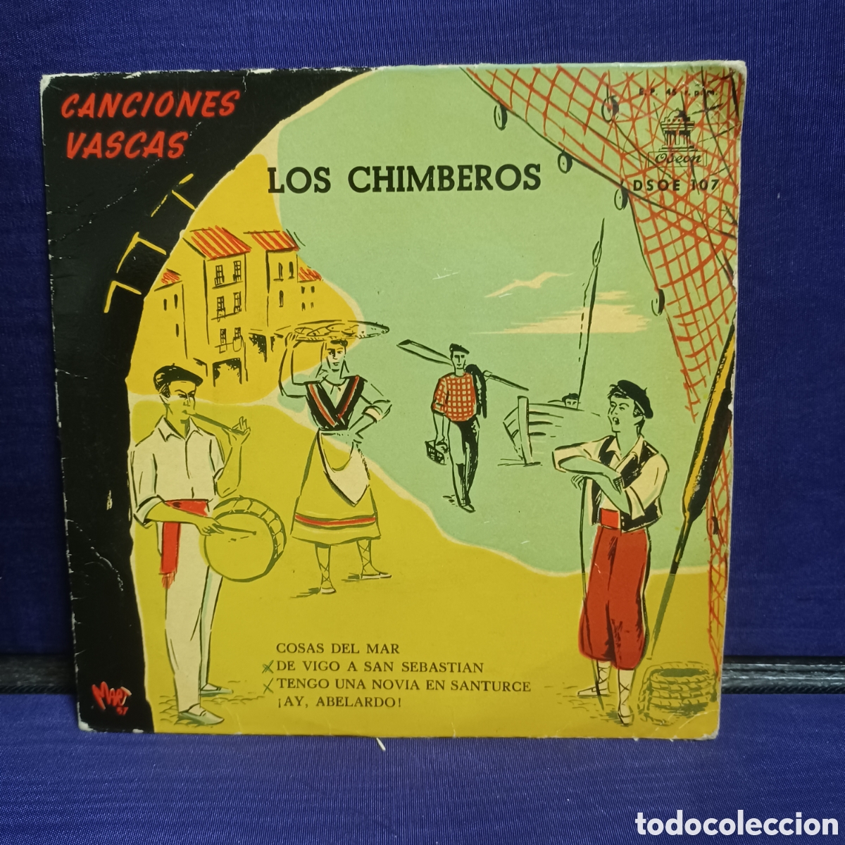 Discos de vinilo: CANCIONES VASCAS, LOS CHIMBEROS - COSAS DEL MAR + 3 - Foto 6