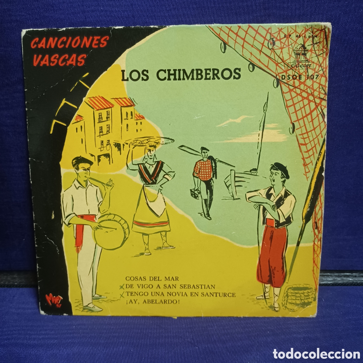 Discos de vinilo: CANCIONES VASCAS, LOS CHIMBEROS - COSAS DEL MAR + 3 - Foto 1
