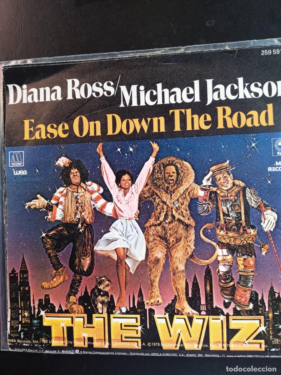 Discos de vinilo: DIANA ROSS, MICHAEL JACKSON - EASE ON DOWN THE ROAD. 1984 - Foto 2
