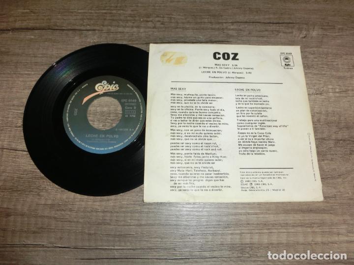 Discos de vinilo: COZ - MAS SEXY / LECHE EN POLVO - Foto 2
