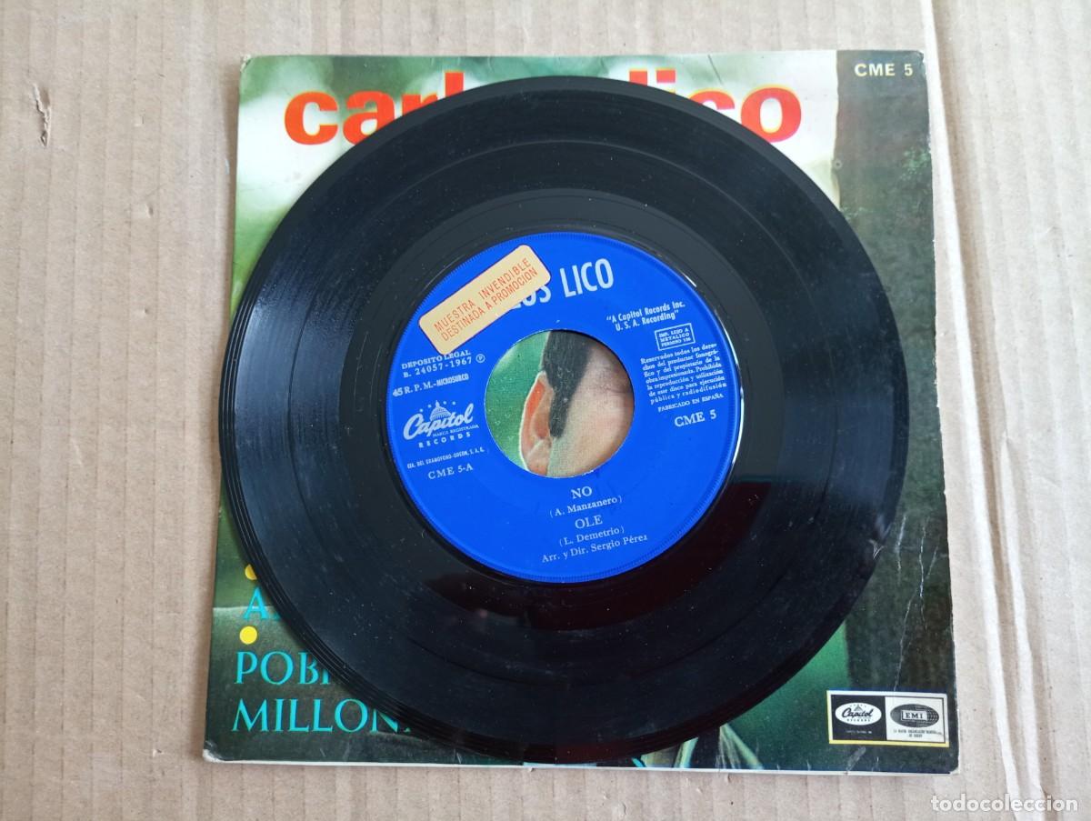 Discos de vinilo: CARLOS LICO - NO EP 4 TEMAS 1967 - Foto 2
