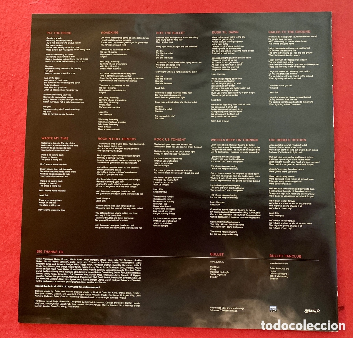 Discos de vinilo: Bullet-Firmado vinilo Bite The Bullet - Foto 2