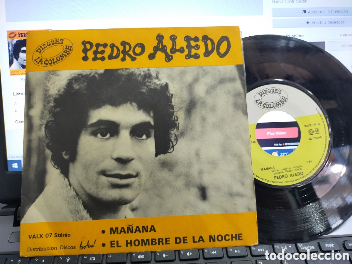 Discos de vinilo: Pedro aledo single ma&ntilde;ana Francia - Foto 1