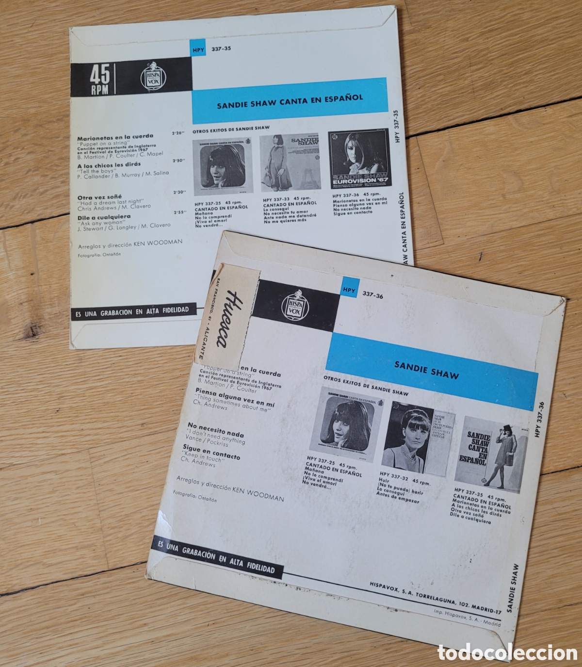 Discos de vinilo: Lote Sandie Shaw 2 Eps - Foto 2