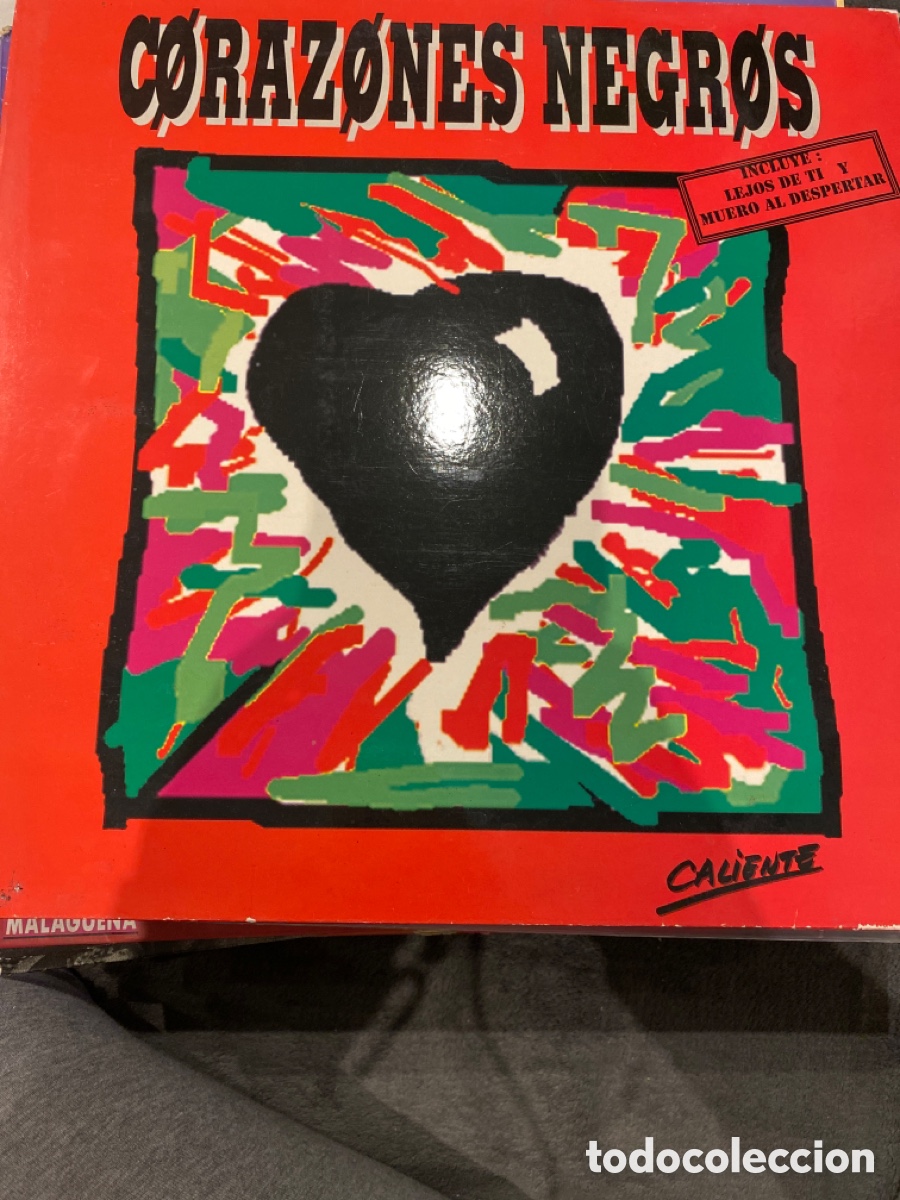 Discos de vinilo: CORAZONES NEGROS - CALIENTE LP 1994 - Foto 1