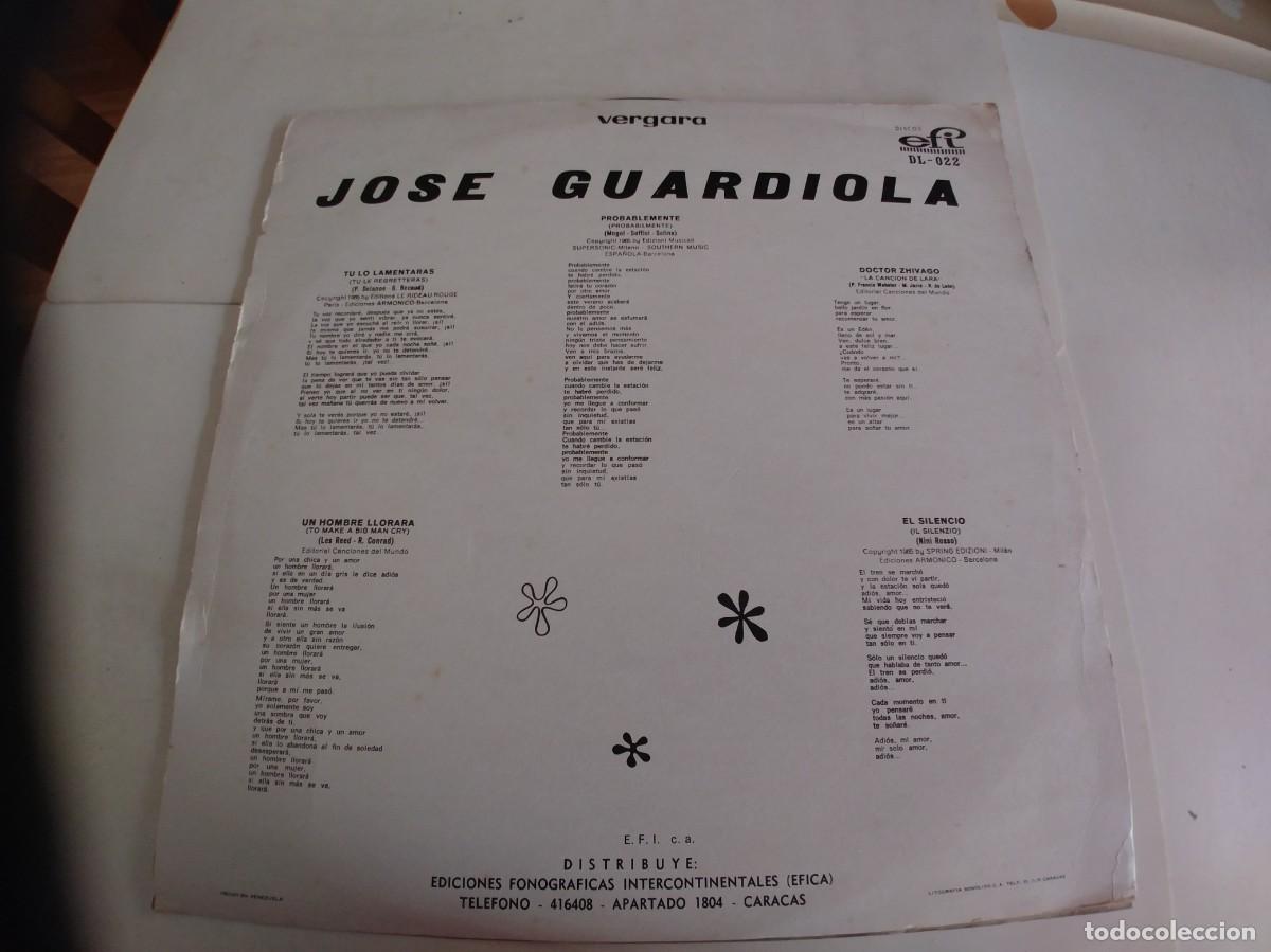Discos de vinilo: JOSE GUARDIOLA-LP VENEZOLANO - Foto 2