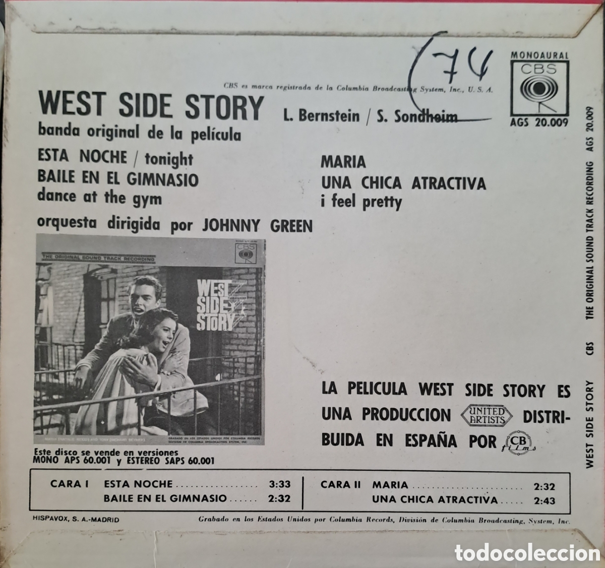 Discos de vinilo: WEST SIDE STORY. IGS.1 - Foto 2