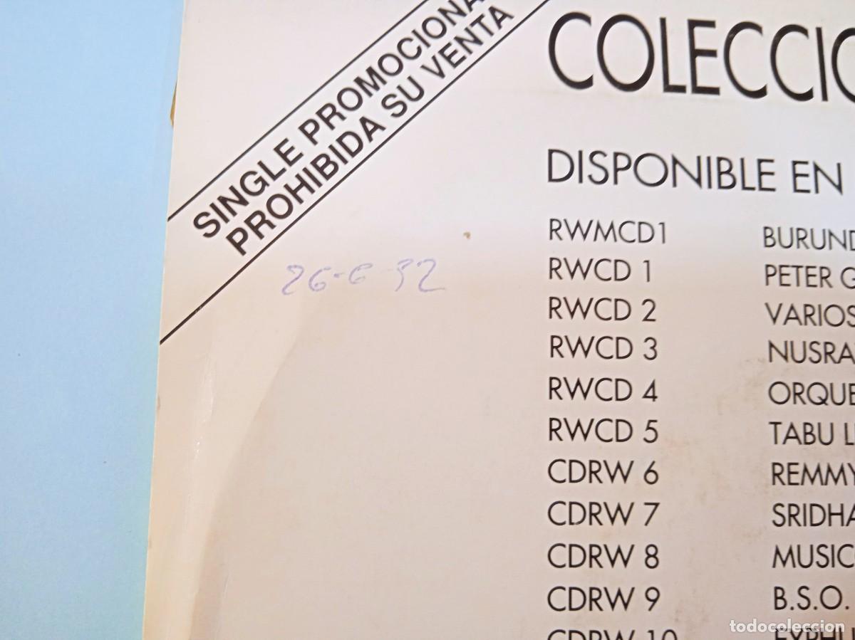 Discos de vinilo: Single Promocional Real World (Massive Attack, Peter Gabriel) - Foto 3