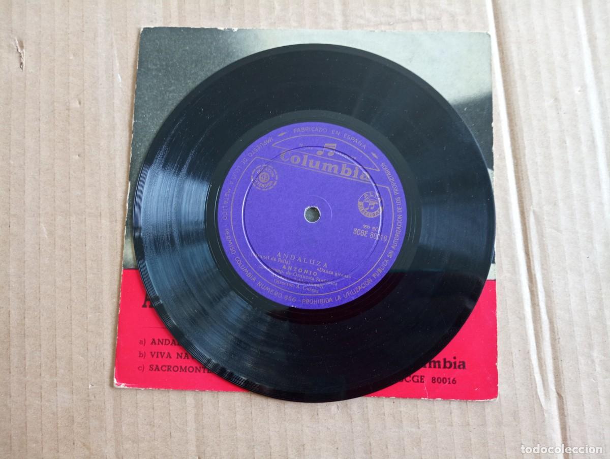 Discos de vinilo: ANTONIO -ANDALUZA EP 4 TEMAS - Foto 2