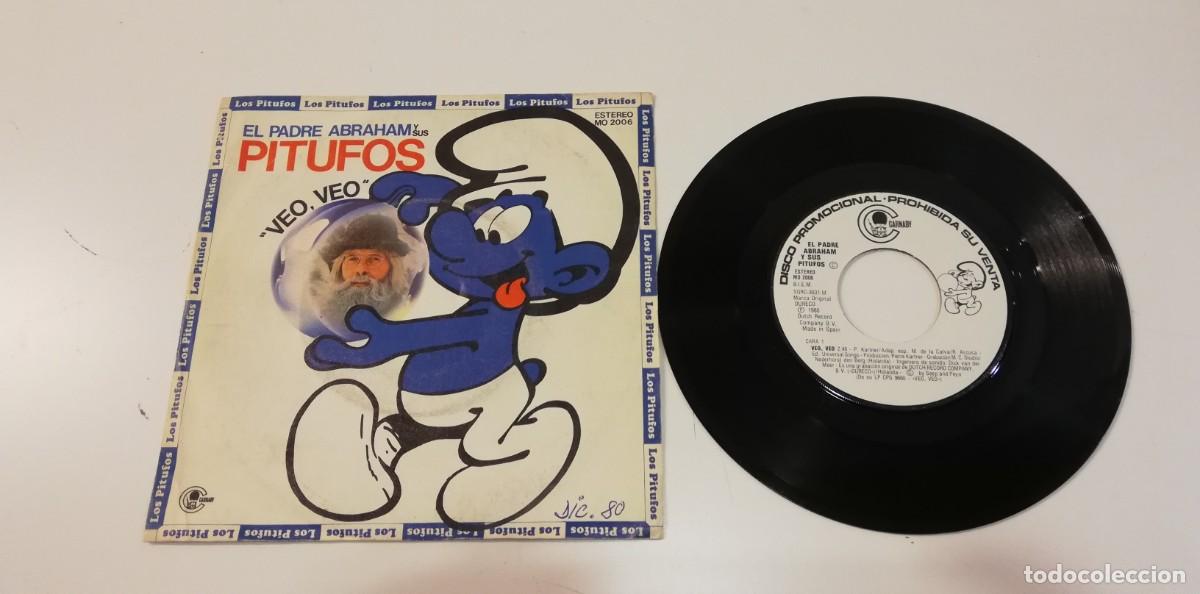 Discos de vinilo: S9- El Padre Abraham Y Sus Pitufos* - Veo, Veo (7&rdquo;, Single)- PORT VG DISC NM