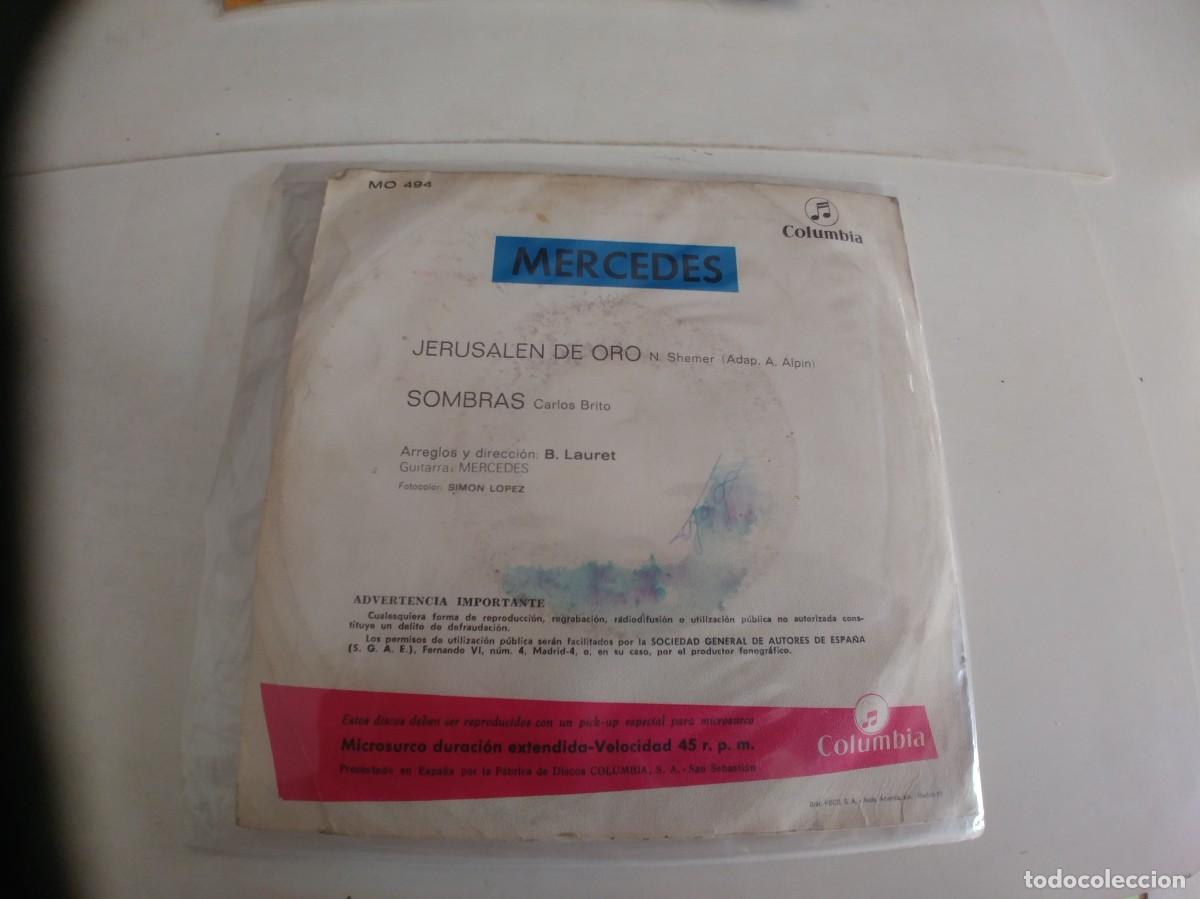 Discos de vinilo: MERCEDES-SINGLE JERUSALEN DE ORO - Foto 2