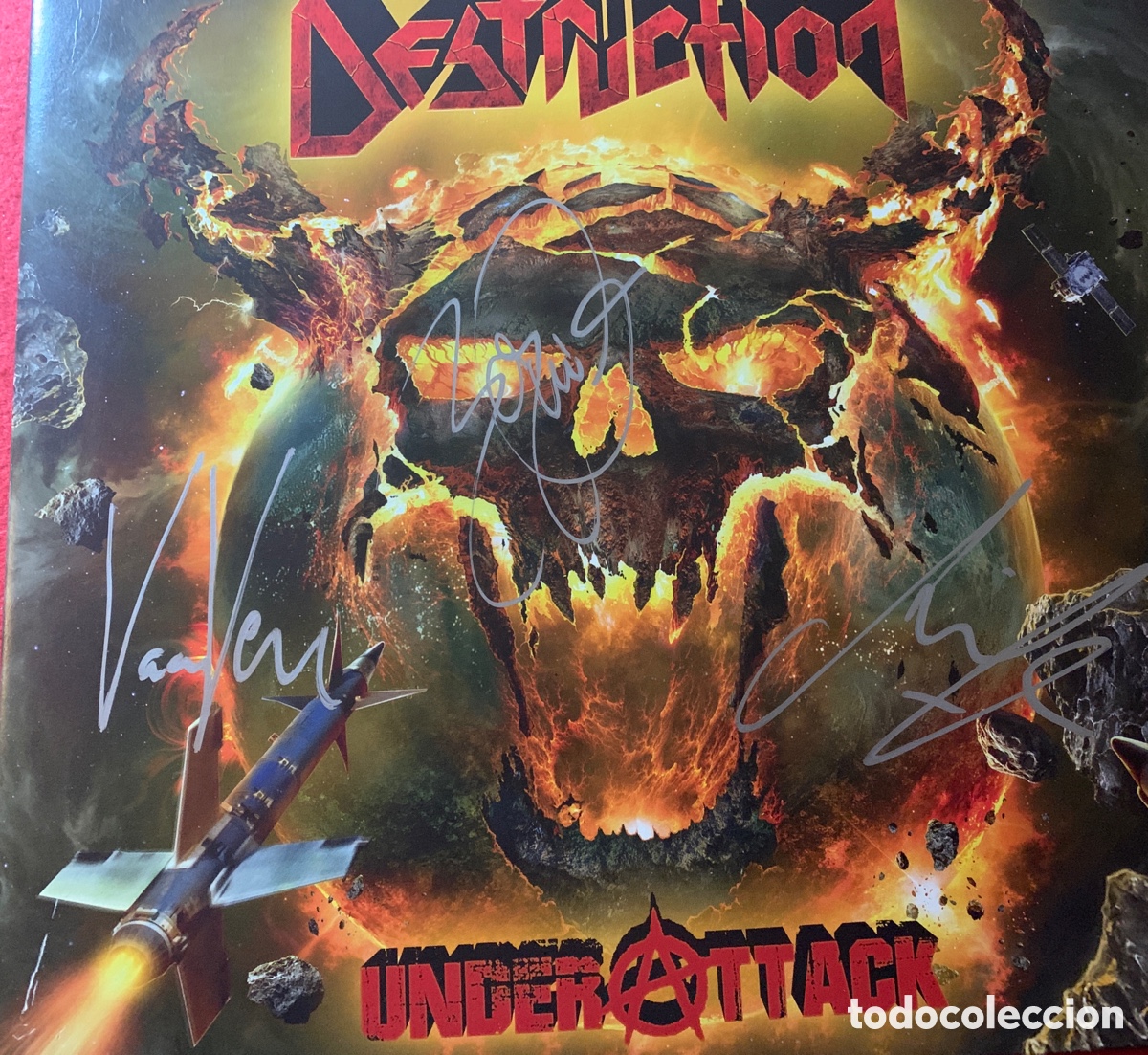 Discos de vinilo: Destruction-Firmado Doble Vinilo &ldquo;Under Attack&rdquo;- - Foto 2