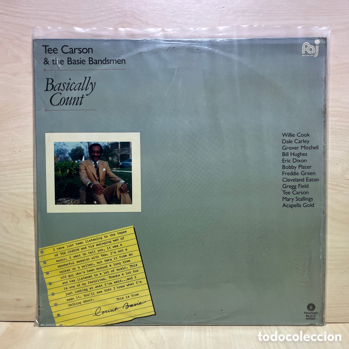Discos de vinilo: Tee Carson And The Basie Bandsmen - Basically Count (LP, Album) - Foto 1