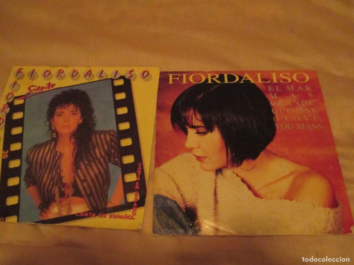 Disques de vinyle: fiordaliso -1 single canta espa&ntilde;ol + 1 single promo con 1 cancion - ver fotos