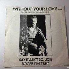 Discos de vinilo: ROGER DALTREY - WITHOU YOUR LOVE / SAY IT AINT'S SO JOE- SINGLE POLYDOR HOLLAND 1987