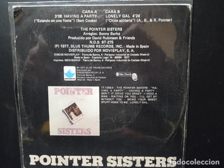 Discos de vinilo: POINTER SISTERS HAVING A PARTY SINGLE SPAIN 1977 PDELUXE - Foto 2