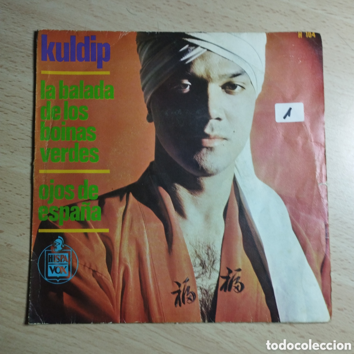 Vinyl-Schallplatten: Single 7&rdquo; Kuldip 1966 La balada de los boinas verdes + ojos de Espa&ntilde;a.
