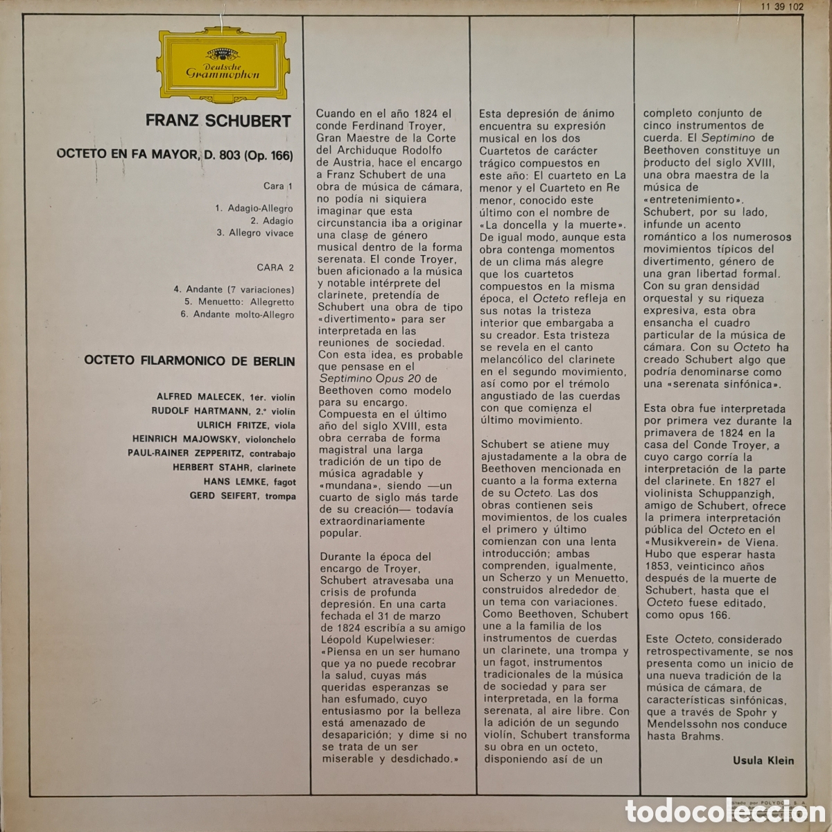 Discos de vinilo: Deutsche Grammophon. SCHUBERT. SPAIN. - Foto 2