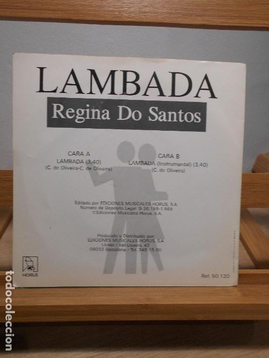 Discos de vinilo: REGINA DO SANTOS (SINGLE) LAMBADA A&Ntilde;O &ndash; 1989 - Foto 2