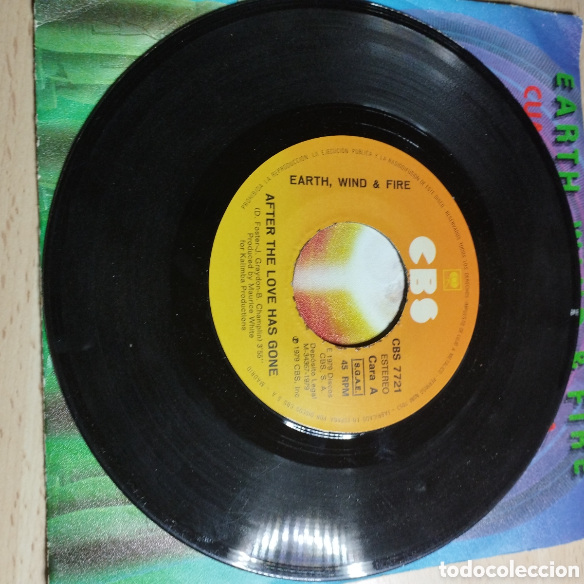 Discos de vinilo: Single 7&rdquo; Earth, Wind & Fire 1979 Cuando el amor termina. - Foto 5