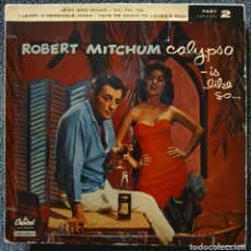 Discos de vinilo: ROBERT MITCHUM - EP SPAIN 1958 - CAPITOL 2-853 - CALYPSO IS LIKE SO - JEAN AND DINAH+ 3