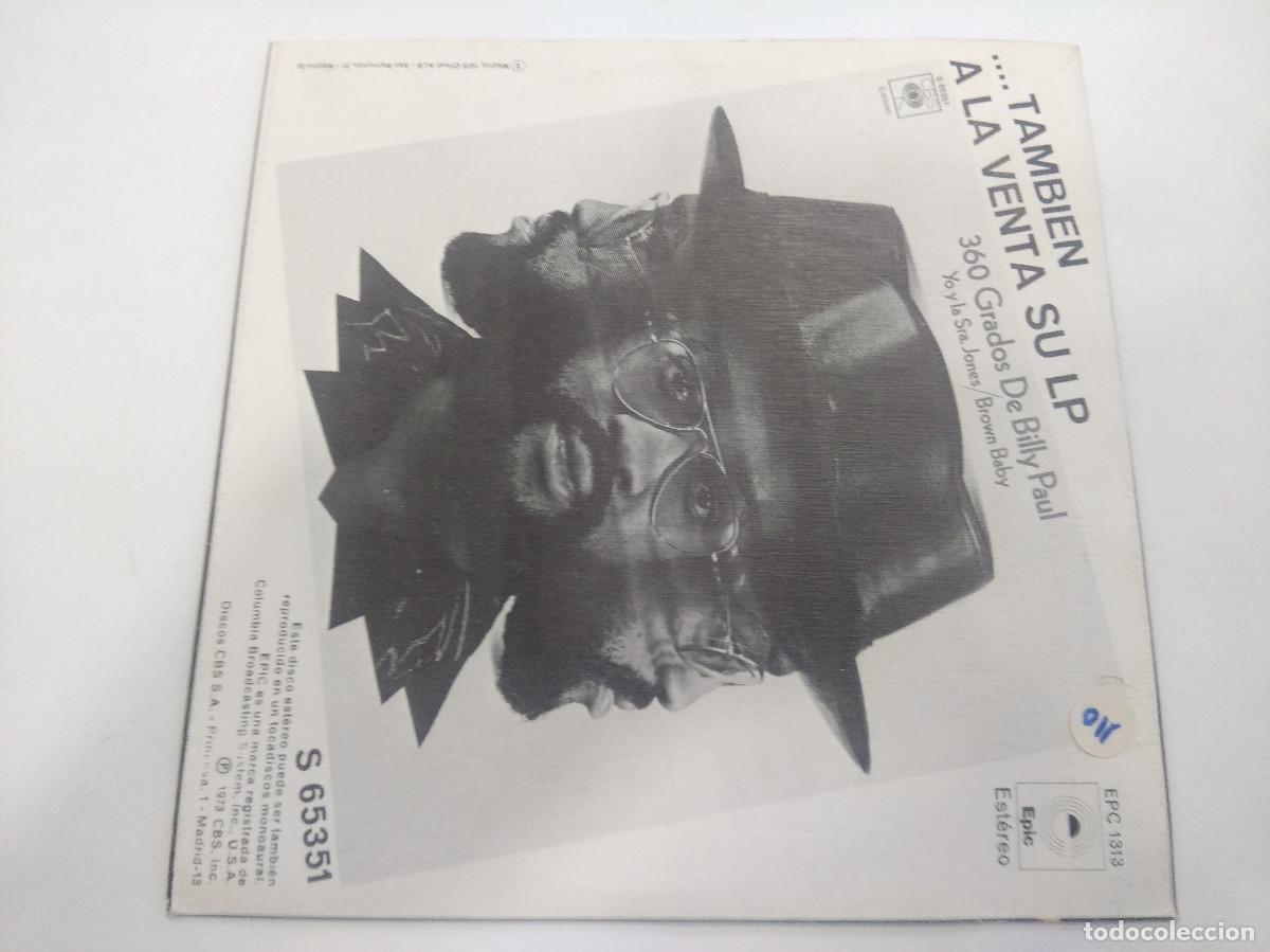 Discos de vinilo: BILLY PAUL/BROWN BABY/SINGLE. - Foto 3