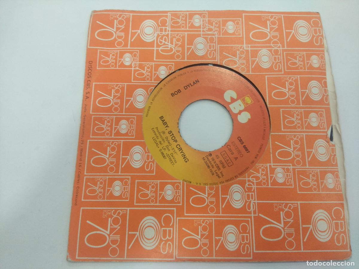 Discos de vinilo: BOB DYLAN/BABY STOP CRYING/SINGLE. - Foto 1