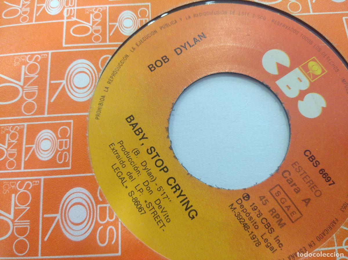 Discos de vinilo: BOB DYLAN/BABY STOP CRYING/SINGLE. - Foto 2