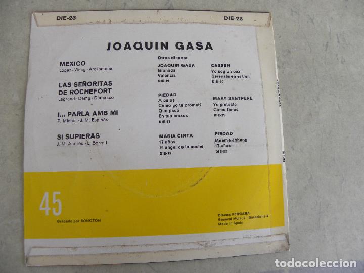 Discos de vinilo: JOAQUIN GASA -MEXICO -EP 1968 - Foto 2