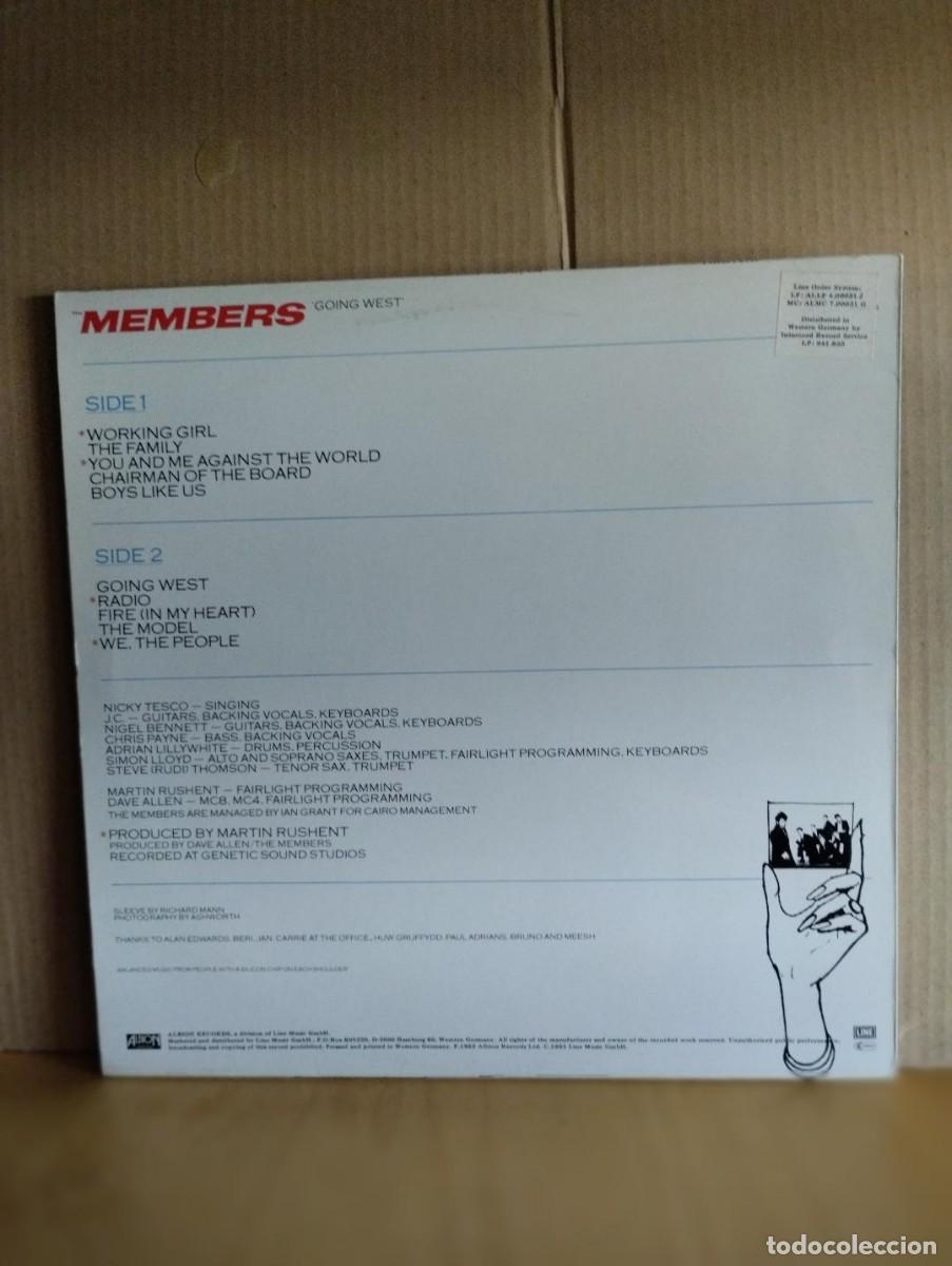 Discos de vinilo: THE MEMBERS --- GOING WEST - Foto 2