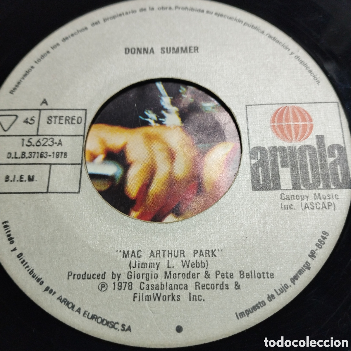 Discos de vinilo: Single 7&rdquo; Donna Summer 1978 . Mac Arthur park + Once Upon a Time. - Foto 3