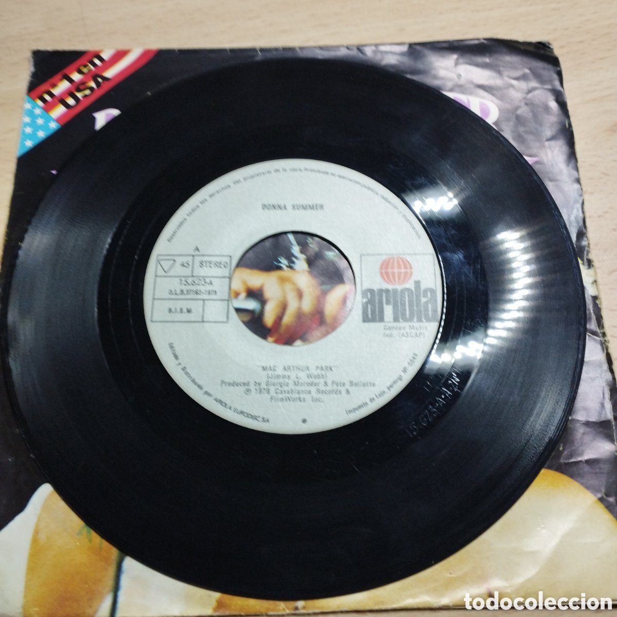 Discos de vinilo: Single 7&rdquo; Donna Summer 1978 . Mac Arthur park + Once Upon a Time. - Foto 4