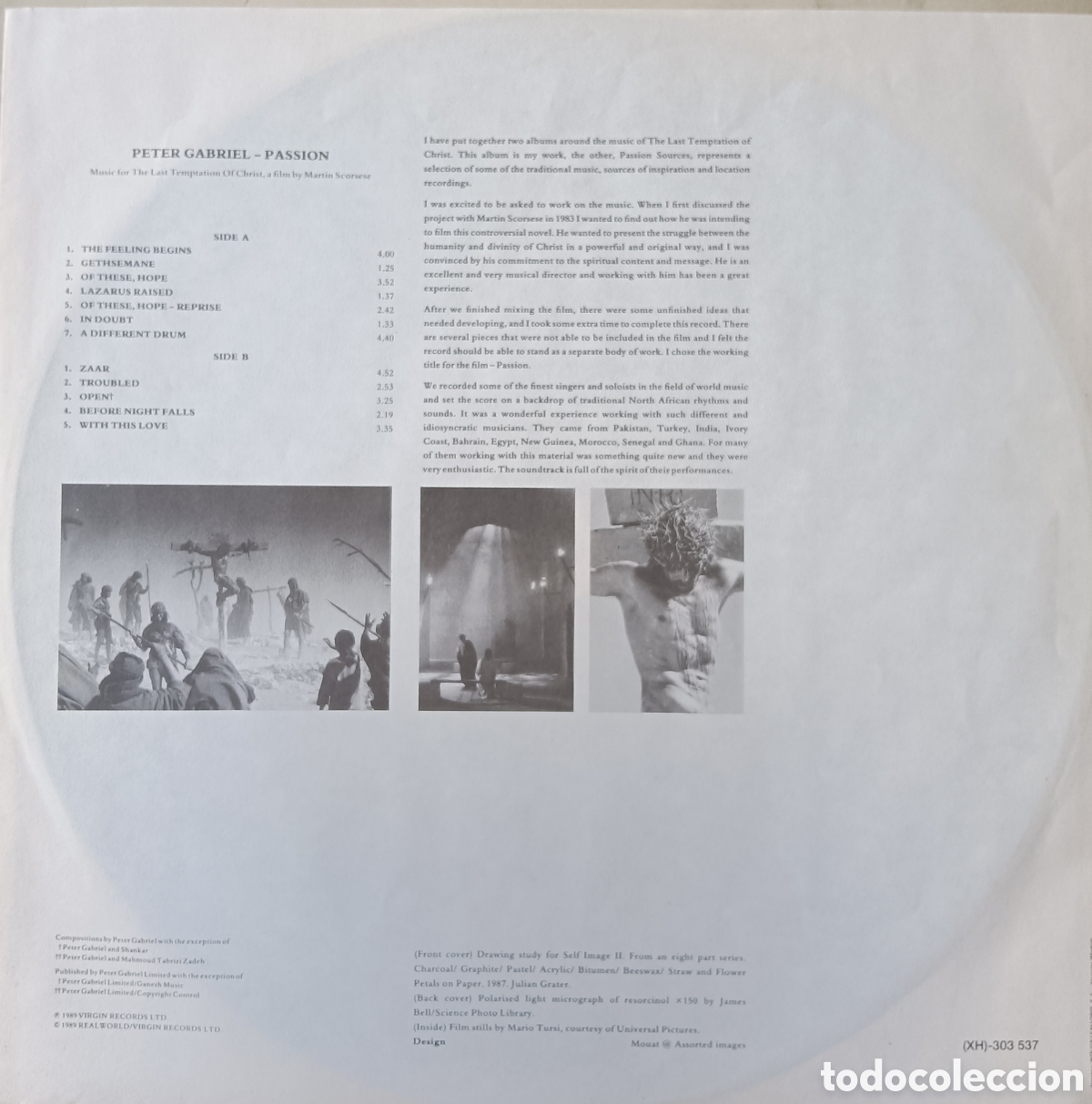 Discos de vinilo: Peter Gabriel, 1989 - Passion - Foto 4