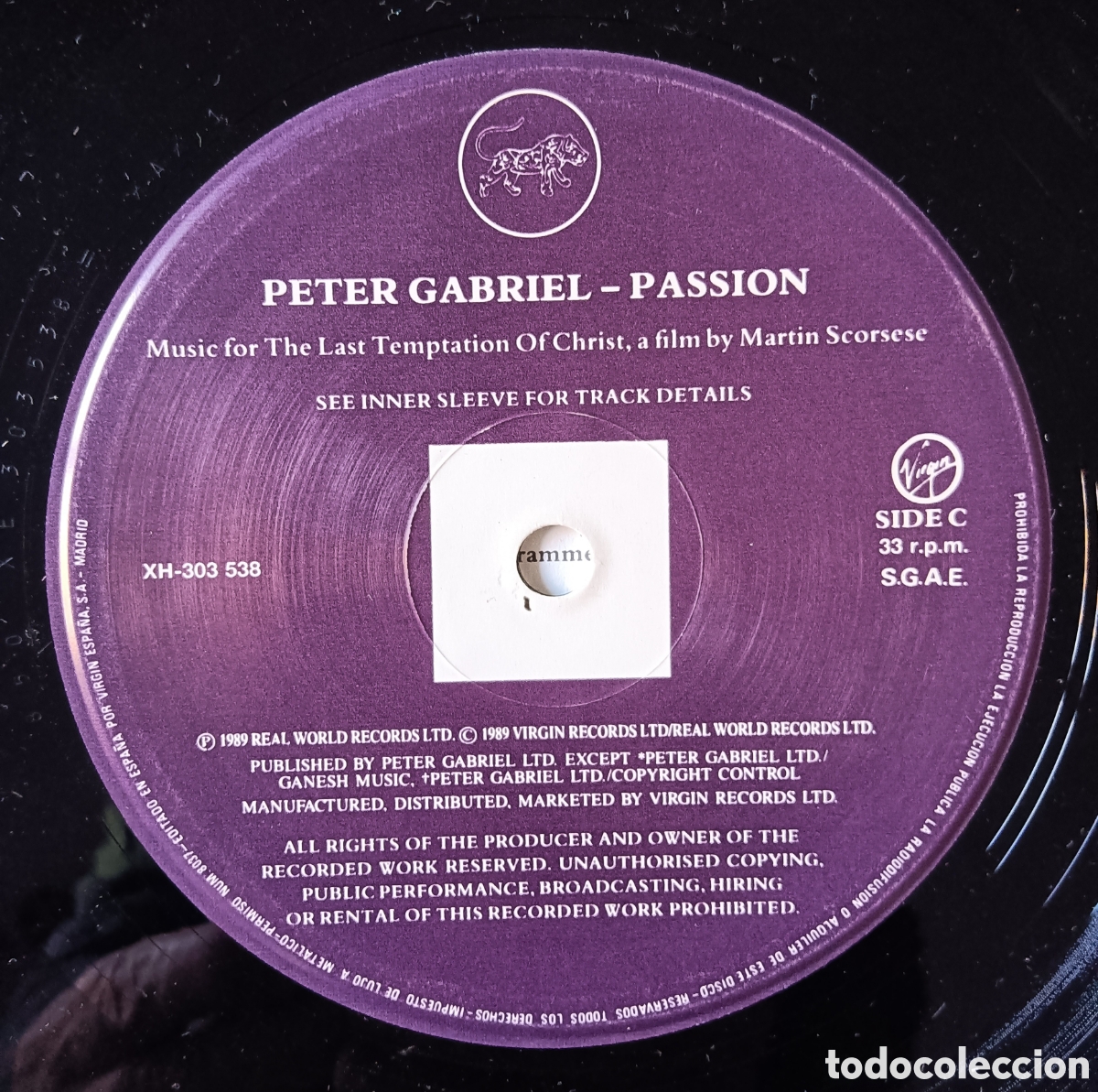 Discos de vinilo: Peter Gabriel, 1989 - Passion - Foto 5
