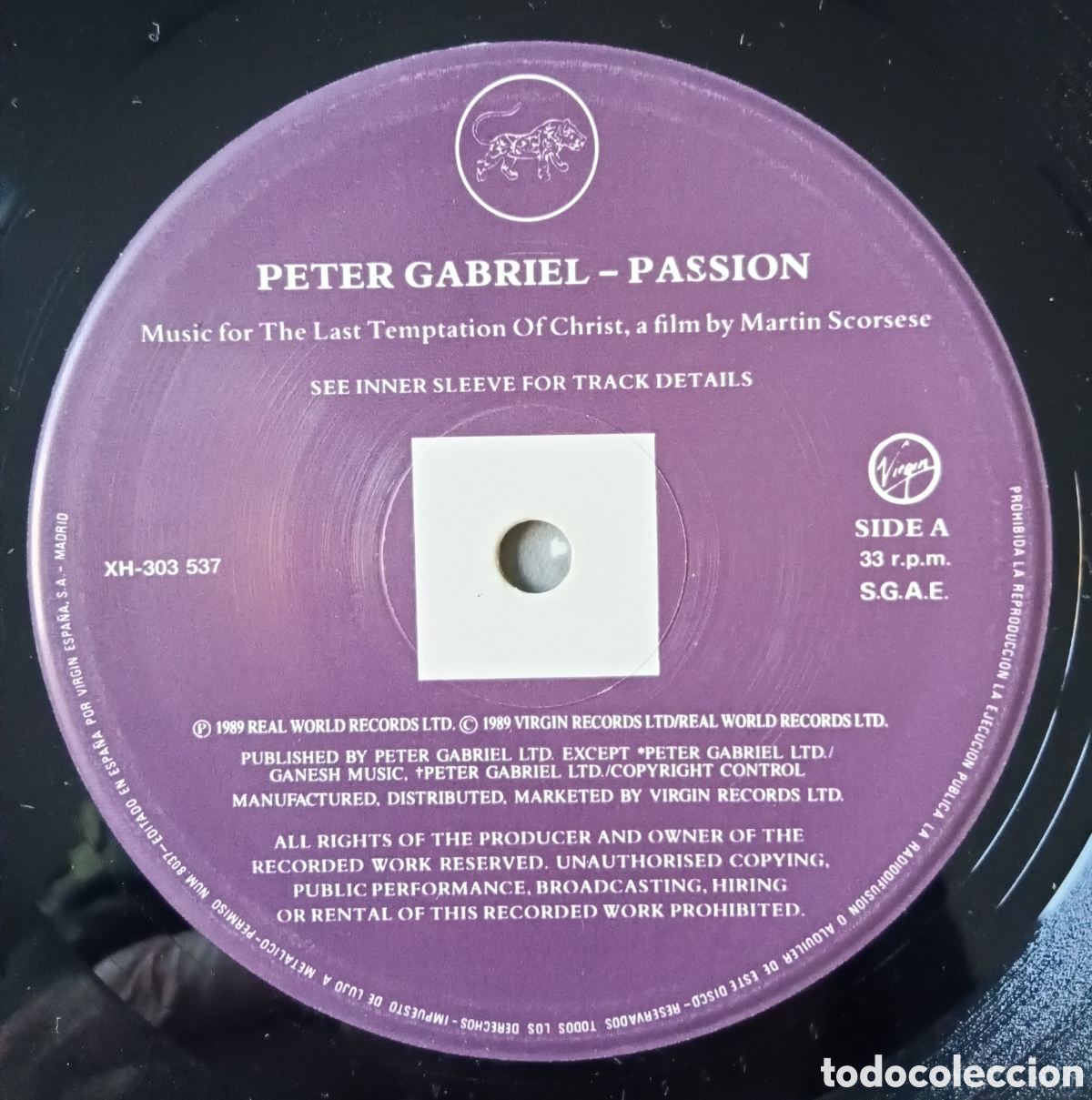 Discos de vinilo: Peter Gabriel, 1989 - Passion - Foto 6