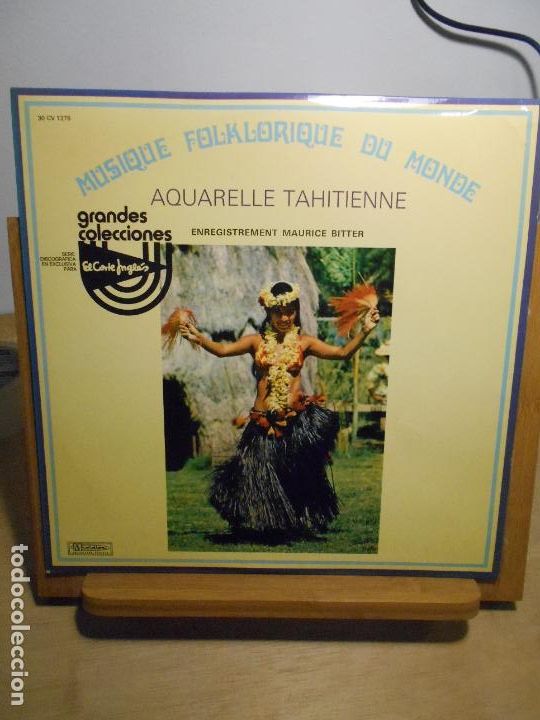 Disques de vinyle: LP - AQUARELLE TAHITIENNE - MUSIQUE FOLKLORIQUE DU MONDE - EDICION ESPA&Ntilde;OLA, MUSIDISC 1976
