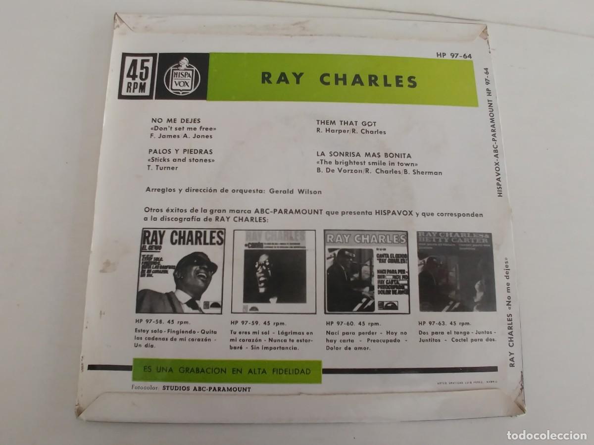 Discos de vinilo: RAY CHARLES-EP NO ME DEJES +3 - Foto 2