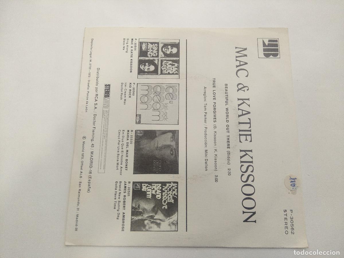Discos de vinilo: MAC & KATIE KISSOON/BEAUTIFUL WORLD OUT THERE/SINGLE. - Foto 3