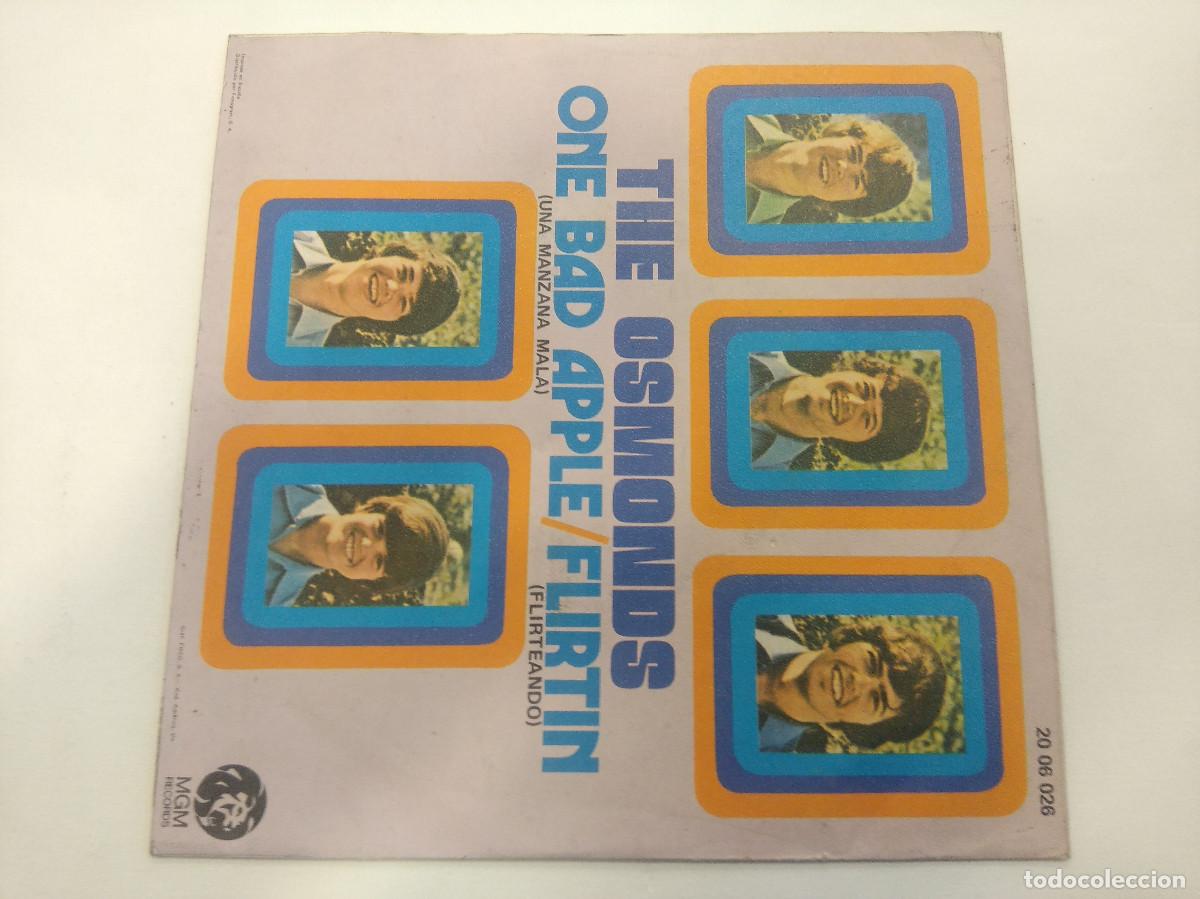 Discos de vinilo: THE OSMONDS/ONE BAD/SINGLE. - Foto 3