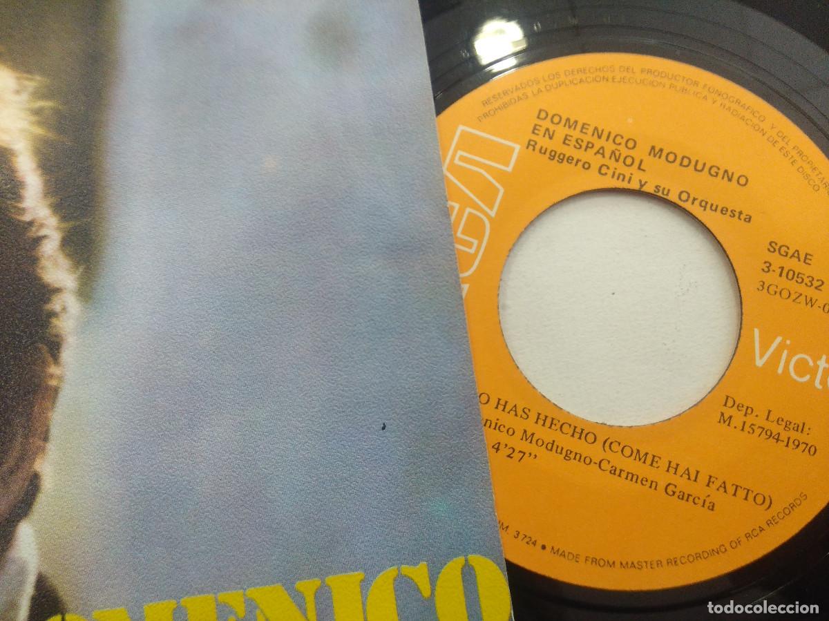 Discos de vinilo: DOMENICO MODUGNO/COMO HAS HECHO/SINGLE. - Foto 2