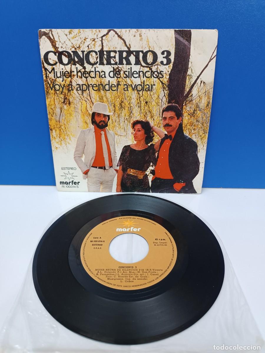 Discos de vinilo: CONCIERTO 3 - MUJER HECHA DE SILENCIOS / VOY A APRENDER A VOLAR - SINGLE DISCO DE VINILO